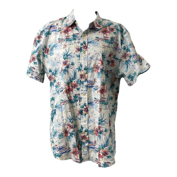 Men’s XL West Coast Button-Down Shirt Tommy Hilfiger Multicolor Short Sleeve - Picture 1 of 13